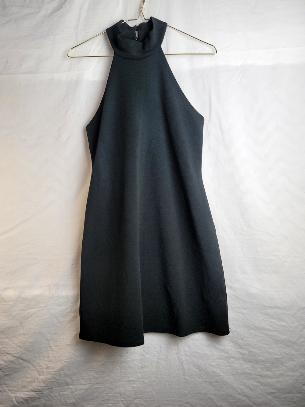 wild fable Black High Neck Mini Dress